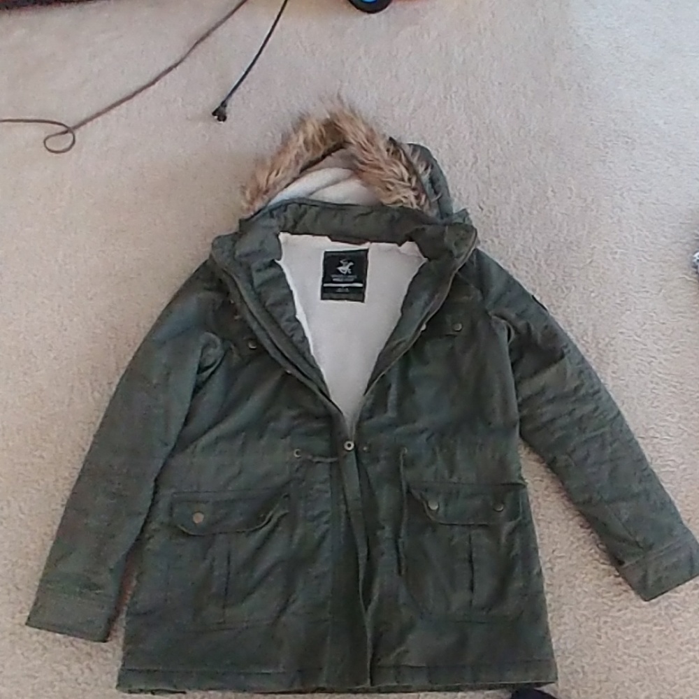 Olive green coat